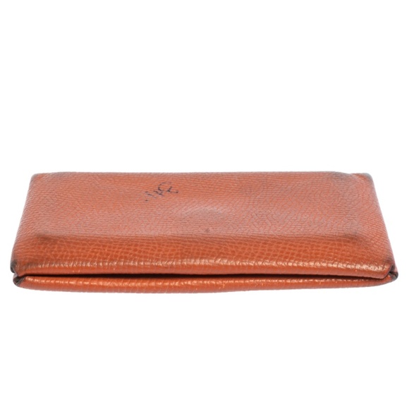 Hermes  Orange Epsom Leather Calvi Card Holder - Picture 6 of 9